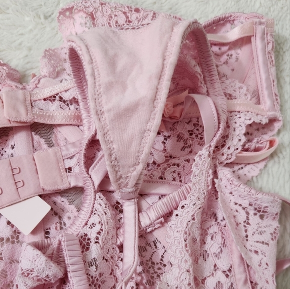 New!For Love and Lemons  Creamsicle Lace Teddy Bodysuit - Picture 11 of 12